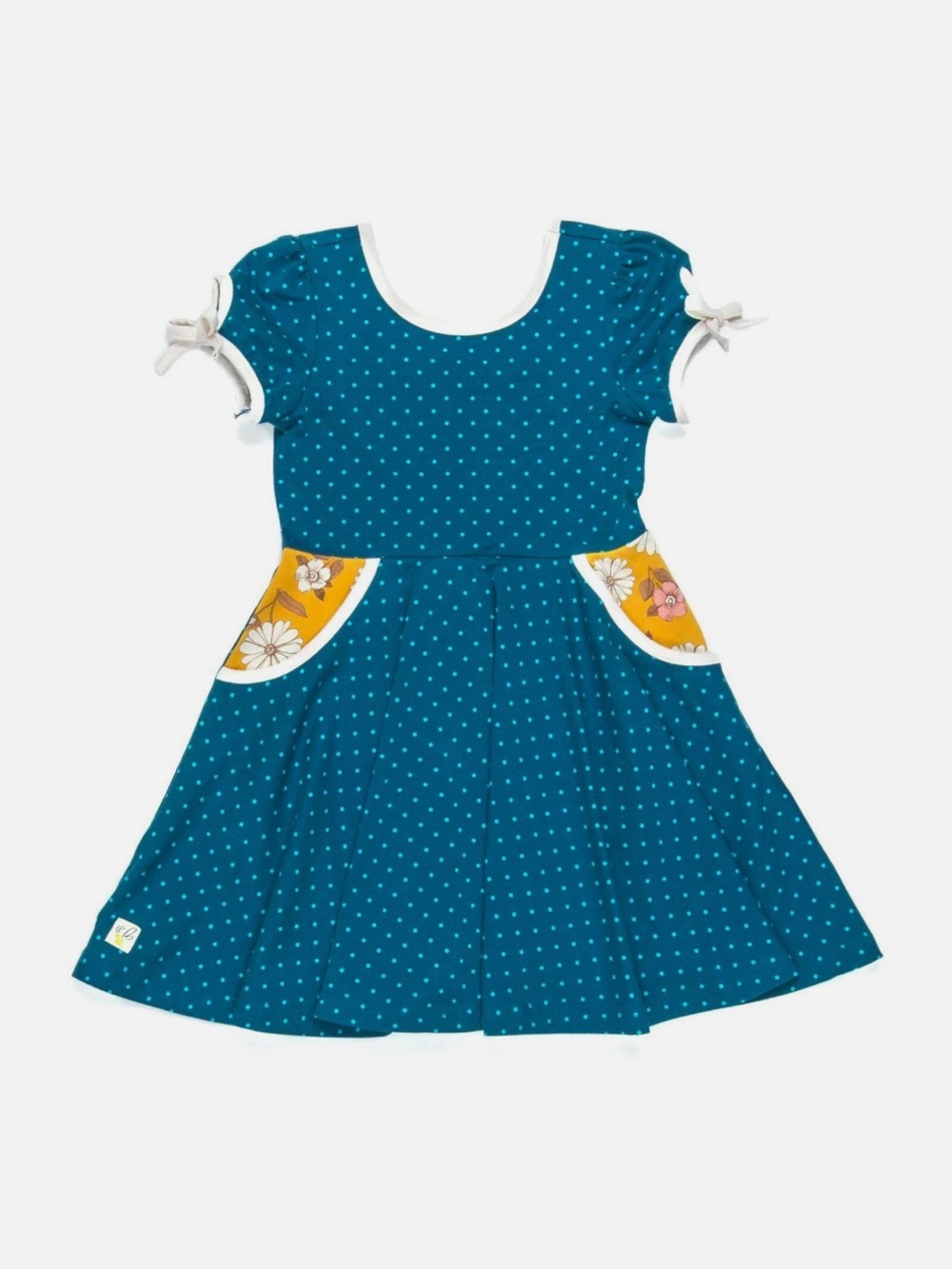 Girls Wildflowers clothing Best Day Ever Classroom Casey dress size 8 Blue White
